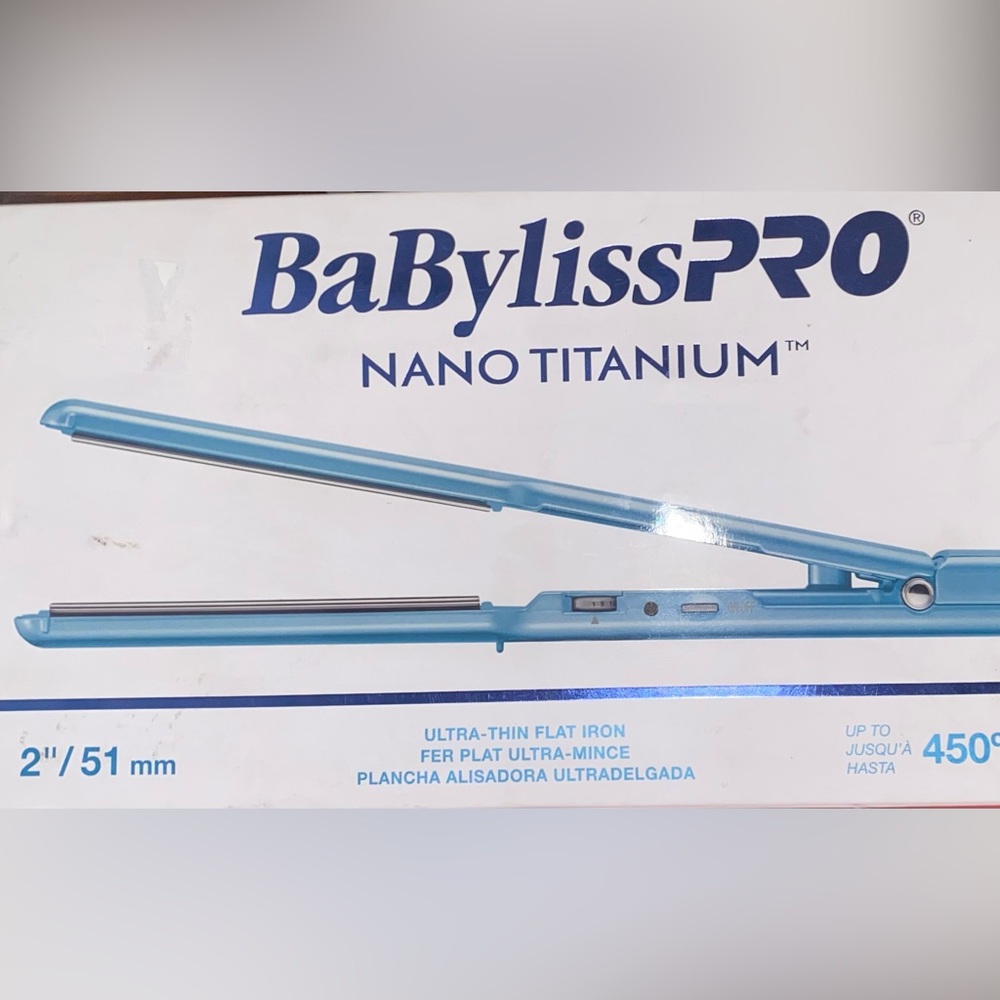 BaBylissPRO Nano Titanium Ultra-Thin Hair Flat Iron 2"/51mm
